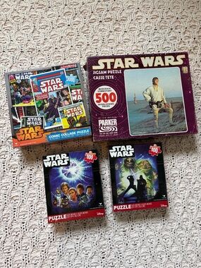 Star Wars Puzzle Set - 4 Star Wars Puzzles - 3 brand new